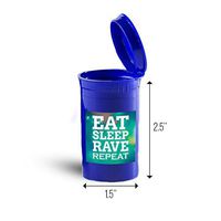 Eat Sleep Rave Repeat First Aid Case Pill Container ID 7404B