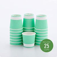 Insulated Paper Coffee Cups - Ripple Wall - Light Green - 4 oz - 25ct Box - MATCHING LIDS SOLD SEPARATELY: RWA0327GR, RWA0281B, RWA0281W