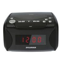 OKSLO Sylvania Alarm Clock Radio with CD Player and USB Charging - Manufacturer Refurb