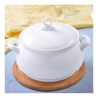 Bowl Large with Cover Soup Pot Soup Basin Soup Bowl Bone China Tableware 2650ml Household tableware, retro bowl