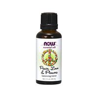 NOW Essential Oils, Peace, Love and Flowers, Sweet Floral Aromatherapy Scent, Blend of Pure Essential Oils, Vegan, 1-Ounce