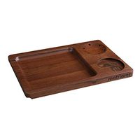 Matriarch's Classic Black Walnut Wood Rolling Tray - Grinder Holder - Versatile Stash Jar/Filter Tip Base - 12" x 8" x 0.75"