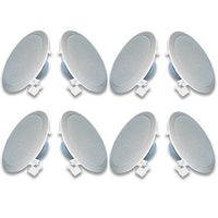 Acoustic Audio R191 in Ceiling/in Wall Speaker 4 Pair Pack 2 Way Home Theater 1600 Watt New R191-4Pr