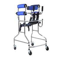 F&T Paralysis Walker, Stand Walking Walker, Lower Limb Trainer Frame Frame Walking Frame Height Width Adjustable (Color : Blue)