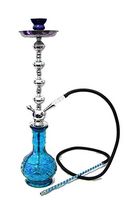 1 hose 26" Blue Hookah shisha nargila bar smoking pipe glass water Vase pipe