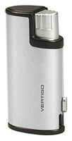 Vertigo Warrior Triple Torch Flame Lighter - Metallic Silver & Black