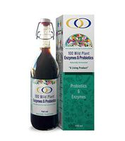 100 Wild Plant Digestive Enzymes & Probiotics - Natural Immune System Booster and Dietary Supplement - 38.8oz