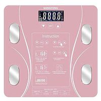 chicoco Weight Scale Accurate Smart Digital Display Bathroom Muscle Water Mass Weight Floor Scale Pink