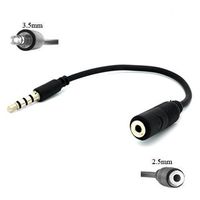 Huawei Google Nexus 6P Compatible 2.5mm Female to 3.5mm Male Headset Adapter Earphone Jack Converter Supports Hands-Free Microphone