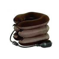 SoftWolf Inflatable Neck Traction Collar Adjustable Spine Alignment Pillow Relief Cervical Back Neck Pain (Gray)