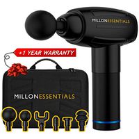 [Updated] #1 Pro Massage Gun for Athletes - Powerful Deep Tissue Percussion Massager - 6 Heads 6 Speeds - Cordless Muscle Recovery - Quiet Brushless Vibrations - Portable Handheld Pain Relief Therapy