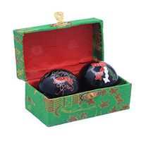 Artibetter 2pcs Chinese Health Balls Baoding Balls with Container Box