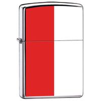 Zippo Custom Lighter Poland Flag High Polish Chrome Finish