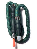 PHARAOH'S Silk Green Hookah Hose, Washable W/a Grommet & 10 Mouth Tips