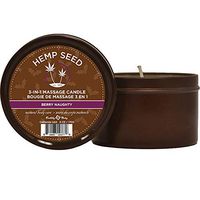 Earthly Body Hemp Seed 3 In 1 Massage Candle 100% Vegan Berry Naughty 6 Ounce