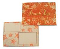 It's A Beach Life Thank You Cards with Matching Decorated Envelopes ~ Starfish (6 Cards with Burnt Red Starfish Envelopes; 3.75" x 5.25")