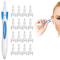 Ear Wax Removal Kit, Silicone Ear Pick Earwax Remover Tool Kit, q Grips Earwax Cleaner with 16 Replacement Tips