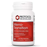 Protocol For Life Balance - Meno Transition (Herbal Menopause) - Phytoestrogen Free, Support for Menopausal Symptom Like Hot Flashes, Night Sweats, Moodiness, Fatigue, and More - 60 Veg Capsules