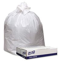 Genuine Joe Joe Extra Heavy-Duty White Can Liners Trash Bag,