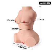 Geloo Men Pleasure Silicone Sē&x Torso Live d-ōlls Six Love-Dōles for Men Realistic Female À-š-š Structure Ṗ^ôc^két Pu^šsÿ Sē&^xy Dolly for Men 2 in 1 Du^al Ent^Ran^ces^ A^ULT Toys