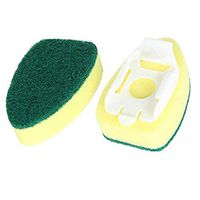 Feccile 6PCS Heavy Duty Non-Scratch Dishwand Sponge Refill Sink Clean Sponge Brush Refill Replacement Heads for Kitchen Sink Cleaning Brush