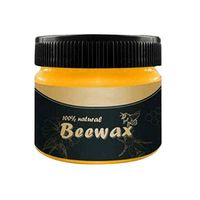 Pstars Wood Seasoning Beewax, Furniture Care Beeswax Natural Non Toxic Beewax Wood Cleaner for Furniture to Beautify Protect Restore a Finish (B)
