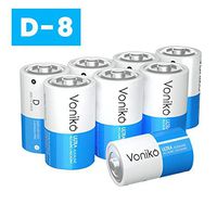 VONIKO Ultra Alkaline D Batteries,Batteries D Size 8 Pack, 10-Year Shelf Life and 6-9 Times the Power as Carbon Batteries, Type D Battery 1.5 Volt