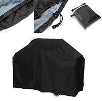 Asolaba Heavy Duty BBQ Cover Barbecue Cover with Waterproof Dustproof Durable Fabric Extra Large Size (66.93x24.02x46.06in) (Black)