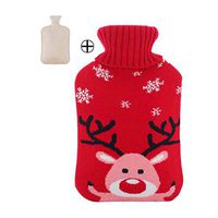 Rubber Hot Water Bottle with Bottle Cover 2L - Cute Small Elk