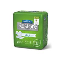 FitRight Restore Adult Briefs with Tabs, Heavy Absorbency, XX-Large, 60"-69", For Adult Incontinence, Comfort and Skin Health (Pack of 80)