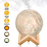 MEIDI Humidifier - Aromatherapy Diffuser, LED Desk Moon Lamp with Cool Mist Humidifier Function, Adjustable Brightness and Mist Mode