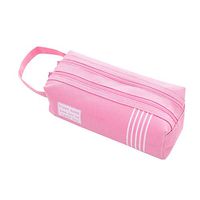 Holata Double Pen Bag Canvas Bag Large Capacity Multi-function Pencil Bag Storage