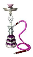 Zebra Smoke: Elevator- 1Hose Hookah Complete with Tongs, Hose, Bowl and Hookah (Purple)