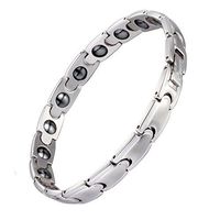 EBUTY Women Stainless Steel Hematite Magnetic Bracelet in Velvet Gift Box with Free Link Removal Tool
