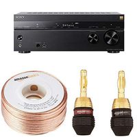 Sony STRDN1080 7.2 Channel Dolby Atmos Home Theater AV Receiver with 16-Gauge Speaker Wire - 100 Feet and Banana Plugs - 6 pairs