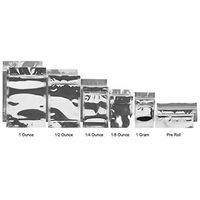 Smell Proof Barrier Bags - Zipper w/Heat Seal - 100 Bags (Silver & Clear, Pre Roll)