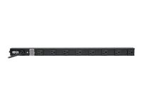 Tripp Lite 8 Outlet Power Strip, 120V, 15A, NEMA 5-15R, 5-15P Plug with 15' Cord, Vertical, Metal, Black, 24" (PS2408B)
