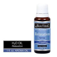 Bon Vital' Aromatherapy Relaxation H2O Oil, Best Essential Oil Blends with Water, Oil for Relaxation and Stress Relief, Add to Facial Steamer, Whirlpool, Pedicure Tub, and Steam Room, 1 Ounce