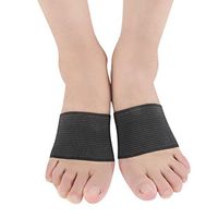 ROSENICE Heel Pain Relief Sleeves Elastic Breathable Wrap Compression Arch Support Brace Size L/XL (Black)