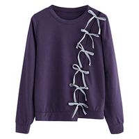 Mililian Blouses for Women,Womens Autumn Long Sleeve Hoodie Sweatshirt Letters Hooded Pullover Tops Blouse Purple