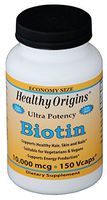 Healthy Origins Biotin 10,000 Mcg Vcaps, 150 Count
