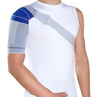 Bauerfeind - OmoTrain S - Shoulder Support - Helps Provide Support for Shoulder Joint & Mobility to Restore Function, Helps Relieve Pain - Right Shoulder - Size 0 - Color Titanium