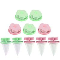 Gotian Floating Pet Fur Catcher Filtering Hair Removal Device Wool Cleaning Supplies, Suitable for Washing Machine - 10PCS Lint Filter Bag(Pink,Green)