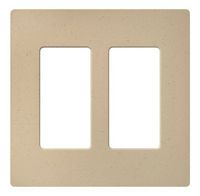 Lutron Claro 2 Gang Decorator Wallplate, SC-2-DS, Desert Stone
