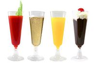 126 Champagne Flutes Premium 5.5 oz Clear Plastic Disposable, Perfect for Mimosas, Bloody Mary's, Wine Glasses, Sodas, Cocktail Cups, Parfaits, Sundaes and other Desserts