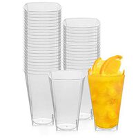 Clear Plastic Cups Disposable Party Cups 336 Pcs - 10 oz Hard Plastic Tumblers - Reusable Bulk Party Punch Cups - Cocktail Drinking Glasses for Parties, Weddings, Christmas, Birthday & All Occasions