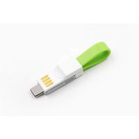 Type-C USB Cable, OIF 3 in 1 USB Cable Keychain Magnet Short Pocket Size Charger for LG G5,P9,S8,M5Plus,Pro5 (Green)