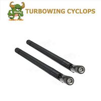 Turbowing 2PCS 3dBi 2.4GHZ/5.8GHZ Dual Frequency FPV Antenna SMA/RP-SMA Male