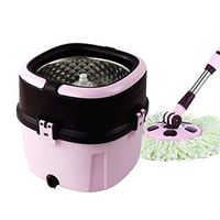 Rotating Mop,360° Automatic Swivel Mop Home Bathroom Cleaning Tool Spin Mop House Floor (Color : Pink)