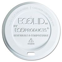 Eco-Products EPECOLID8 EcoLid Renewable & Compostable Hot Cup Lids, Fits 8oz Hot Cups (Case of 800)